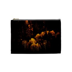 Autumn Fall Foliage Forest Trees Woods Nature Cosmetic Bag (medium) by danenraven