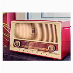 Radio Vintage Listen Retro Music Frequency Large Glasses Cloth by danenraven