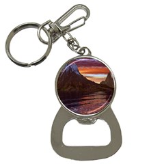 Sunset Island Tropical Sea Ocean Water Travel Bottle Opener Key Chain by danenraven