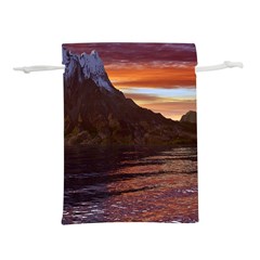 Sunset Island Tropical Sea Ocean Water Travel Lightweight Drawstring Pouch (l) by danenraven