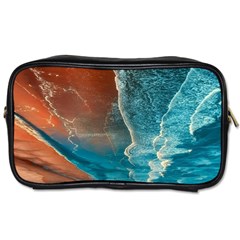 Sea Ocean Coastline Coast Sky Clouds Beach Sand Toiletries Bag (two Sides) by danenraven