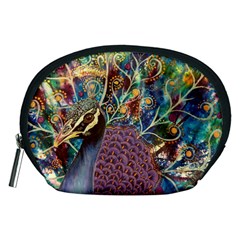 Peacock Mixed Media Bird Animal Accessory Pouch (medium) by danenraven