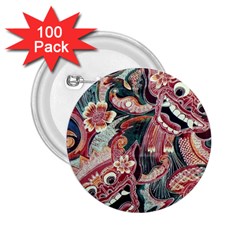 Indonesia Bali Batik Fabric Impression Patterns 2 25  Buttons (100 Pack)  by danenraven