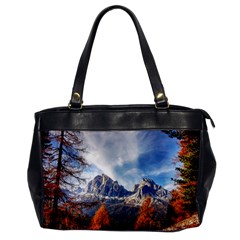 Dolomites Mountains Alps Alpine Trees Conifers Oversize Office Handbag by danenraven