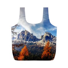 Dolomites Mountains Alps Alpine Trees Conifers Full Print Recycle Bag (m) by danenraven