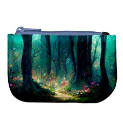 Magical Forest Forest Painting Fantasy Large Coin Purse by danenraven