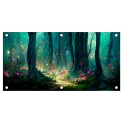 Magical Forest Forest Painting Fantasy Banner And Sign 4  X 2  by danenraven