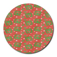 X Mas Texture Pack Round Mousepad by artworkshop