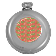 x mas texture pack Round Hip Flask (5 oz)