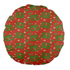 X Mas Texture Pack Large 18  Premium Round Cushions by artworkshop