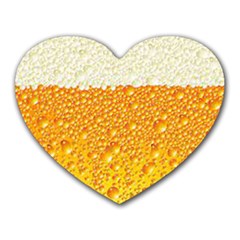 Bubble Beer Heart Mousepad by artworkshop