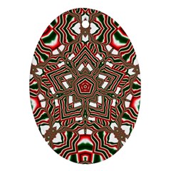 Christmas-kaleidoscope Ornament (oval) by artworkshop