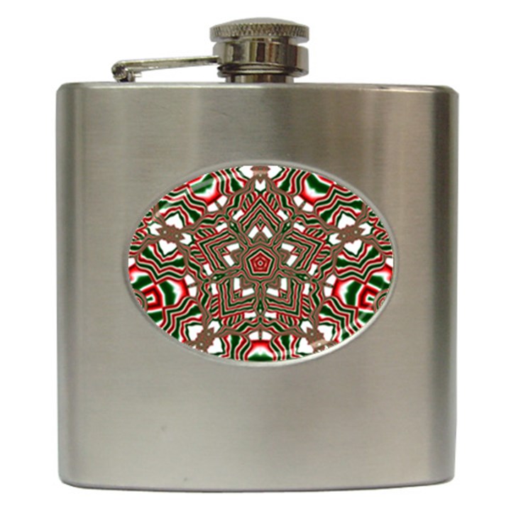 Christmas-kaleidoscope Hip Flask (6 oz)