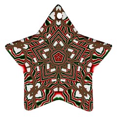 Christmas-kaleidoscope Star Ornament (two Sides) by artworkshop