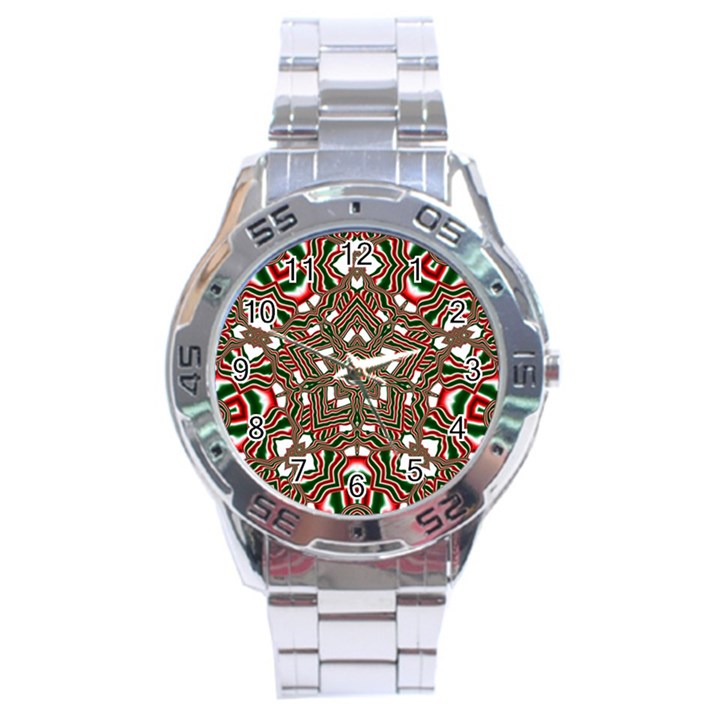 Christmas-kaleidoscope Stainless Steel Analogue Watch