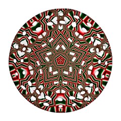 Christmas-kaleidoscope Ornament (round Filigree) by artworkshop