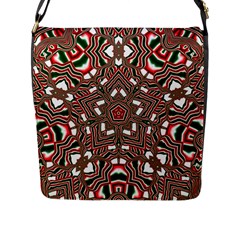 Christmas-kaleidoscope Flap Closure Messenger Bag (L)