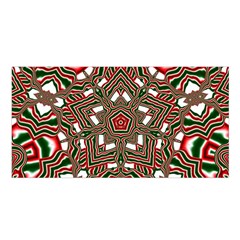 Christmas-kaleidoscope Satin Shawl 45  X 80  by artworkshop