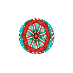 Christmas Kaleidoscope Golf Ball Marker by artworkshop