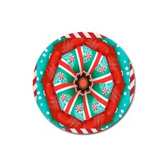 Christmas Kaleidoscope Magnet 3  (round) by artworkshop