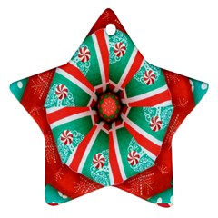 Christmas Kaleidoscope Star Ornament (two Sides) by artworkshop