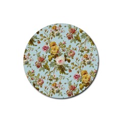 Flowers Vintage Floral Rubber Coaster (round)