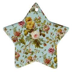 Flowers Vintage Floral Star Ornament (two Sides) by artworkshop