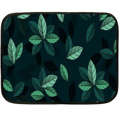 Leaves Pattern Fleece Blanket (mini) by artworkshop