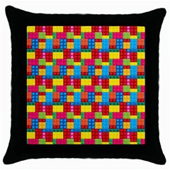 Lego Background Throw Pillow Case (black)