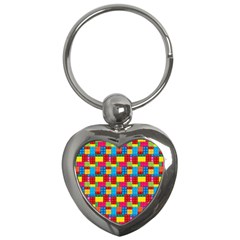 Lego Background Key Chain (heart) by artworkshop