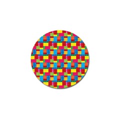 Lego Background Golf Ball Marker by artworkshop