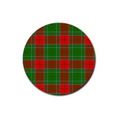 Lumberjack Plaid Rubber Round Coaster (4 Pack) by artworkshop