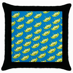 Pattern Aliens Throw Pillow Case (black)