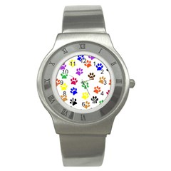 Pawprints Stainless Steel Watch