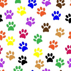 Pawprints Play Mat (square) by artworkshop