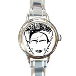 Frida Kahlo  Round Italian Charm Watch Front