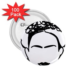 Frida Kahlo  2 25  Buttons (100 Pack)  by Sobalvarro