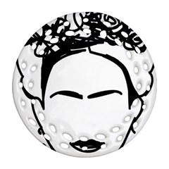 Frida Kahlo  Ornament (round Filigree) by Sobalvarro