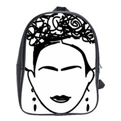 Frida Kahlo  School Bag (xl) by Sobalvarro