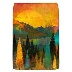 Trees Mountains Sun Sunrise Warm Red Yellow Removable Flap Cover (s) by danenraven