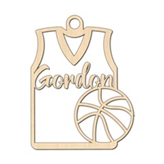 Personalized Basketball Top - Wood Ornament