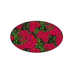 Seamless-pattern-with-colorful-bush-roses Sticker (oval) by BangZart