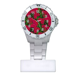 Seamless-pattern-with-colorful-bush-roses Plastic Nurses Watch