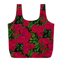 Seamless-pattern-with-colorful-bush-roses Full Print Recycle Bag (l)