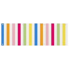 Striped Banner and Sign 9  x 3 