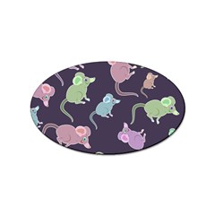 Animals Mouse Cartoon Sticker Oval (100 Pack)