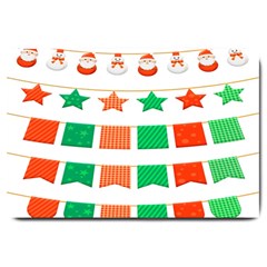 Christmas Bunting Banners Large Doormat by artworkshop