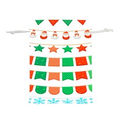 Christmas Bunting Banners Lightweight Drawstring Pouch (l) by artworkshop