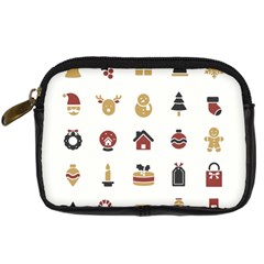 Christmas Symbols Digital Camera Leather Case