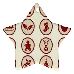 Christmas Winter Symbols Ornament (star) by artworkshop